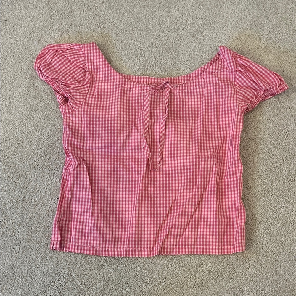 Papo d'Anjo Pink Checkered Blouse